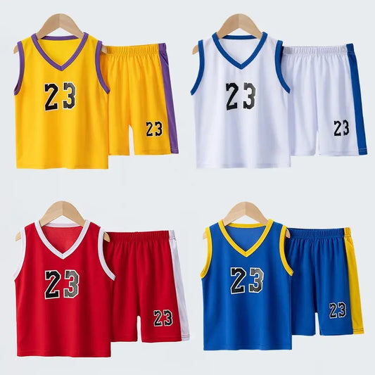 Athletic Boys / Girls 23 Sports Vest & Shorts Set